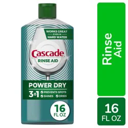 Cascade Power Dry Dishwasher Rinse Aid, 16 fl oz