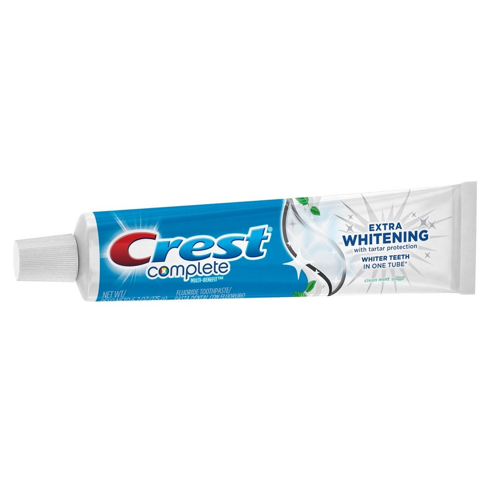 slide 7 of 8, Crest Complete Plus Extra Whitening Clean Mint Toothpaste Value Pack, 2 ct; 5.4 oz