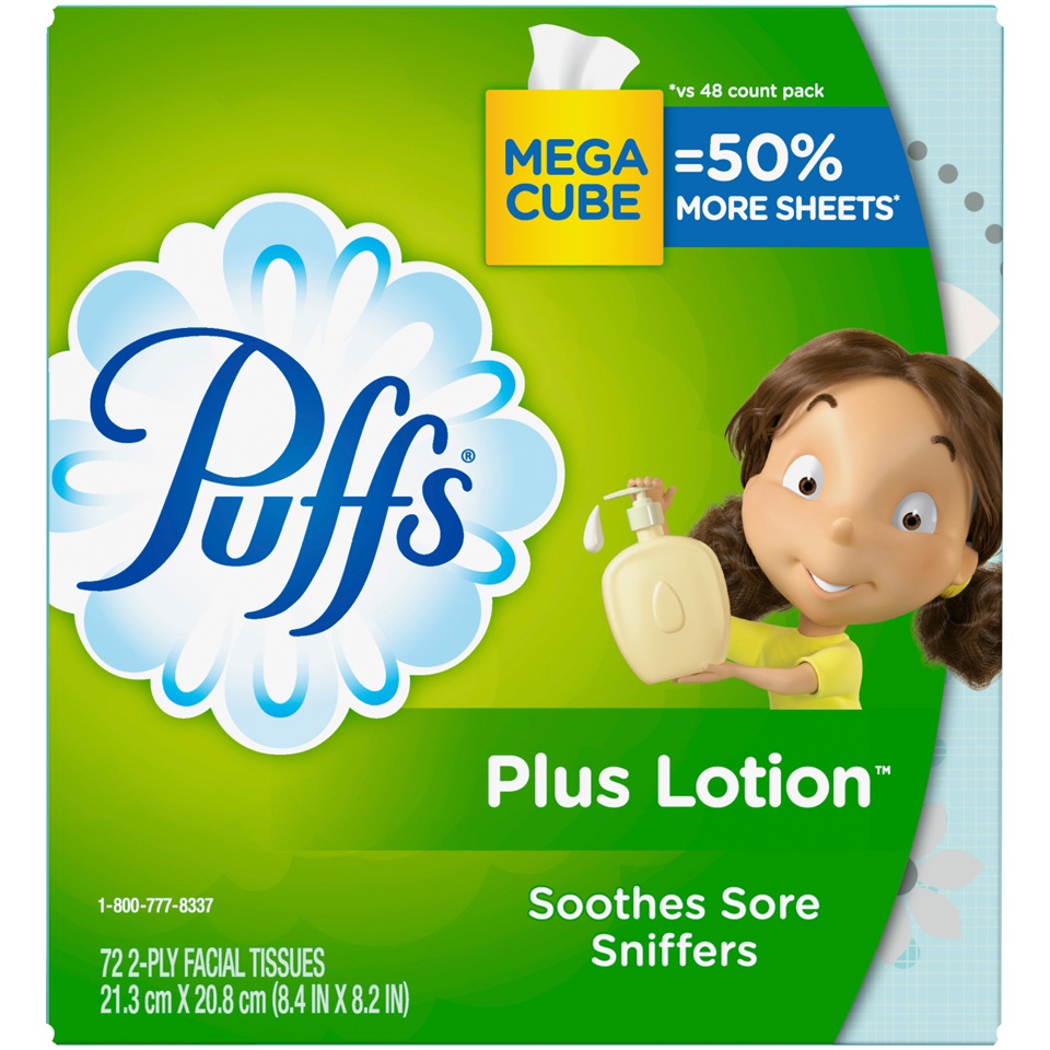 slide 3 of 4, Puffs Plus Lotion Facial Tissue - 72ct, 72 ct