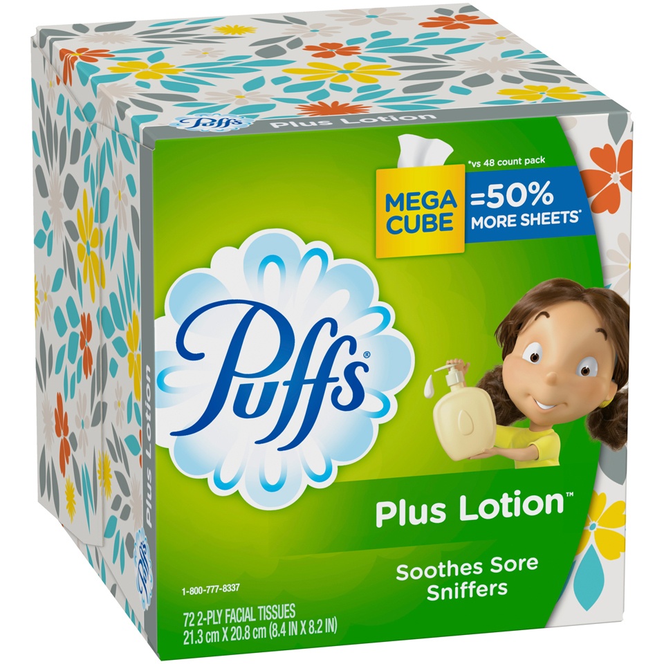 slide 2 of 4, Puffs Plus Lotion Facial Tissue - 72ct, 72 ct