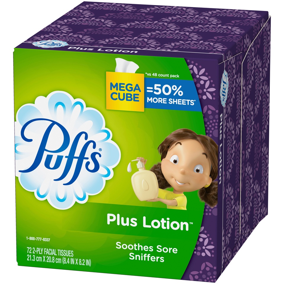 slide 4 of 4, Puffs Plus Lotion Facial Tissue - 72ct, 72 ct