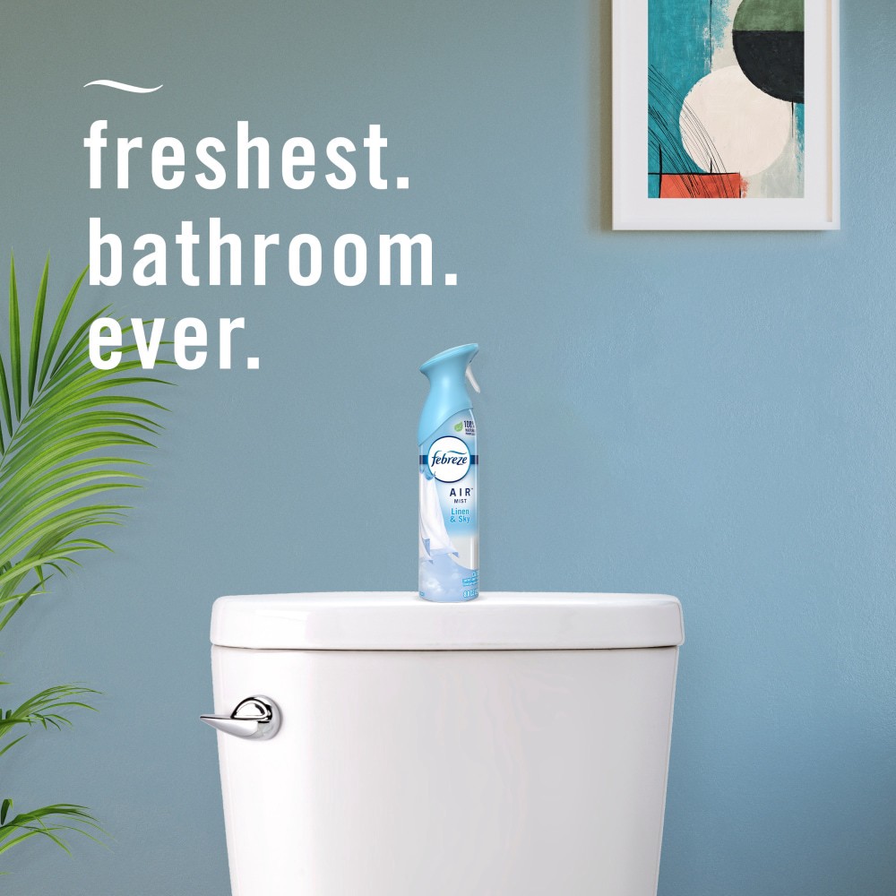 slide 6 of 6, Febreze Air Freshener Spray, Odor-Fighting Room Spray, Linen & Sky Scent, 8.8oz, 1 Count, 8.8 oz