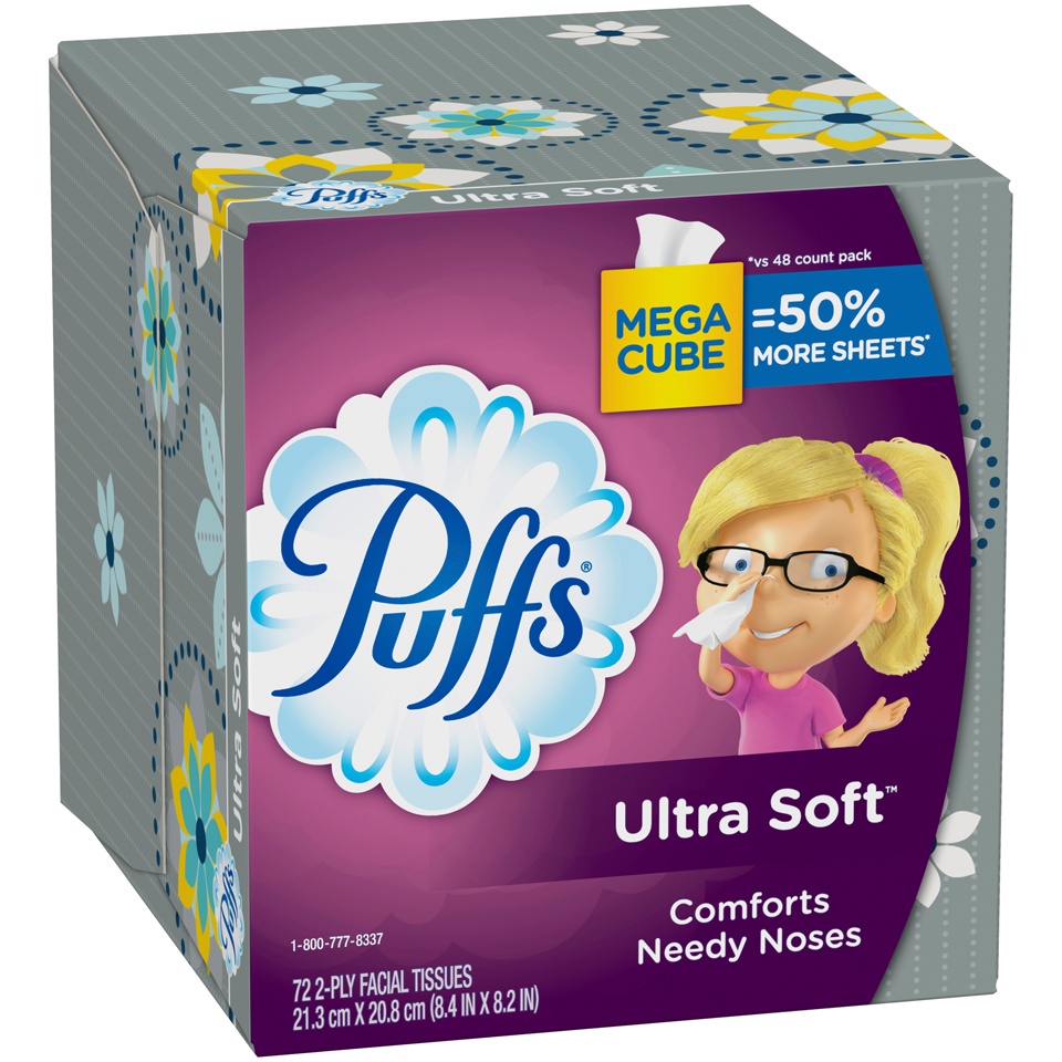 slide 3 of 4, Puffs Ultra Soft Facial Tissue - 72ct, 72 ct