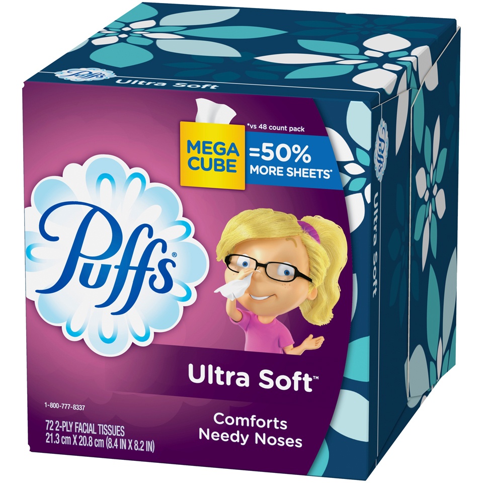 slide 2 of 4, Puffs Ultra Soft Facial Tissue - 72ct, 72 ct