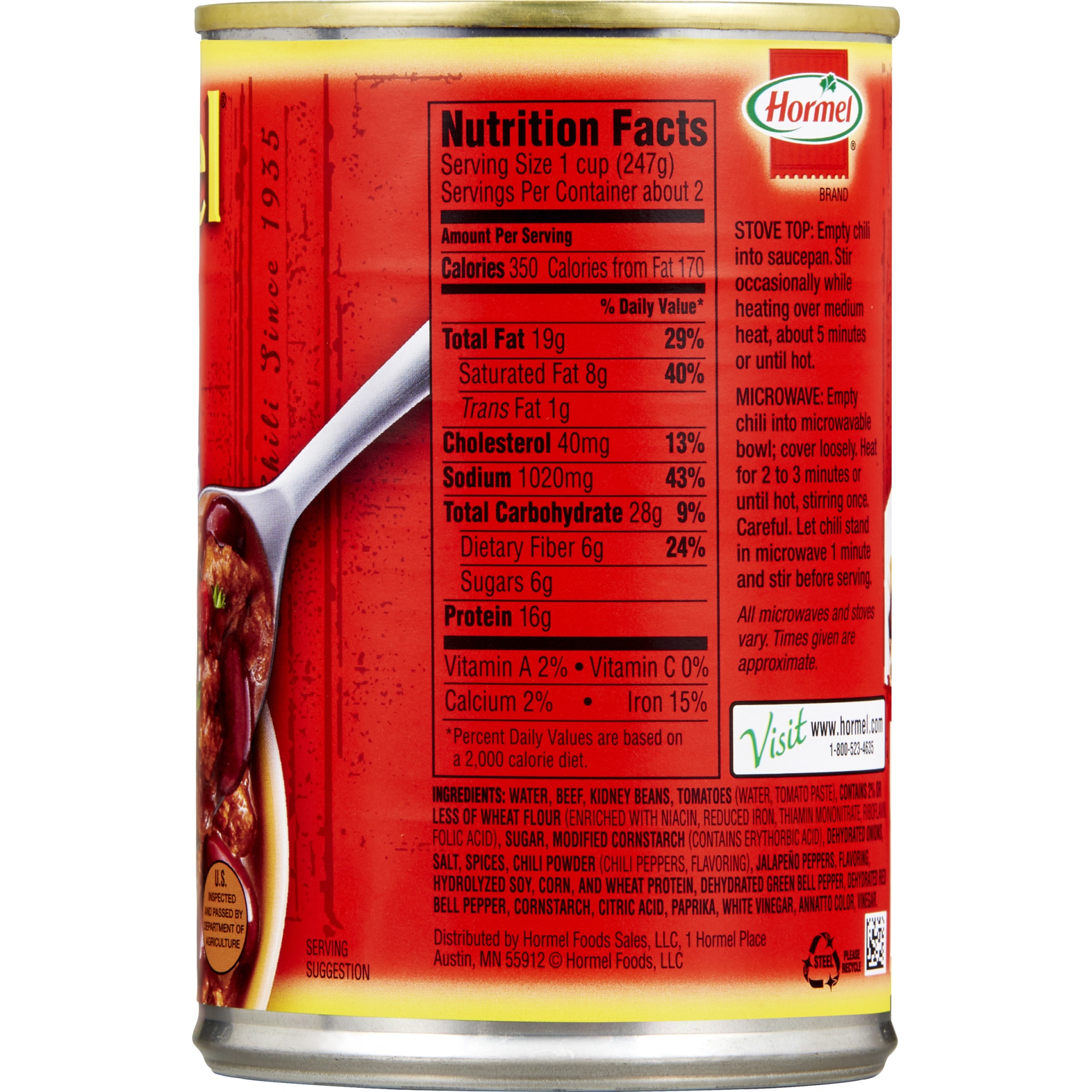slide 5 of 6, Hormel Homestyle Chili with Beans, 15 oz