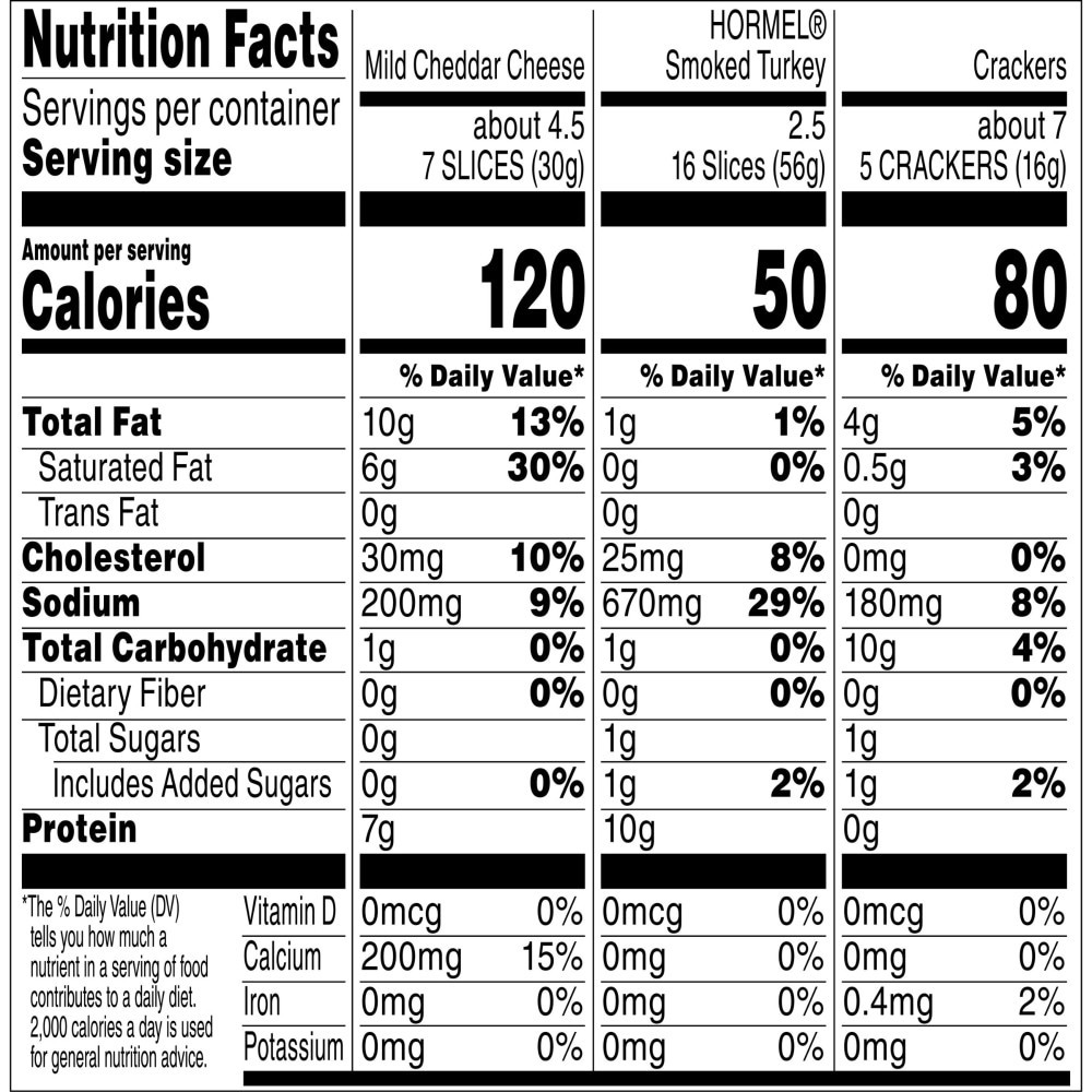 slide 2 of 5, HORMEL GATHERINGS Snack Tray Turkey and Cheese, 14 oz
