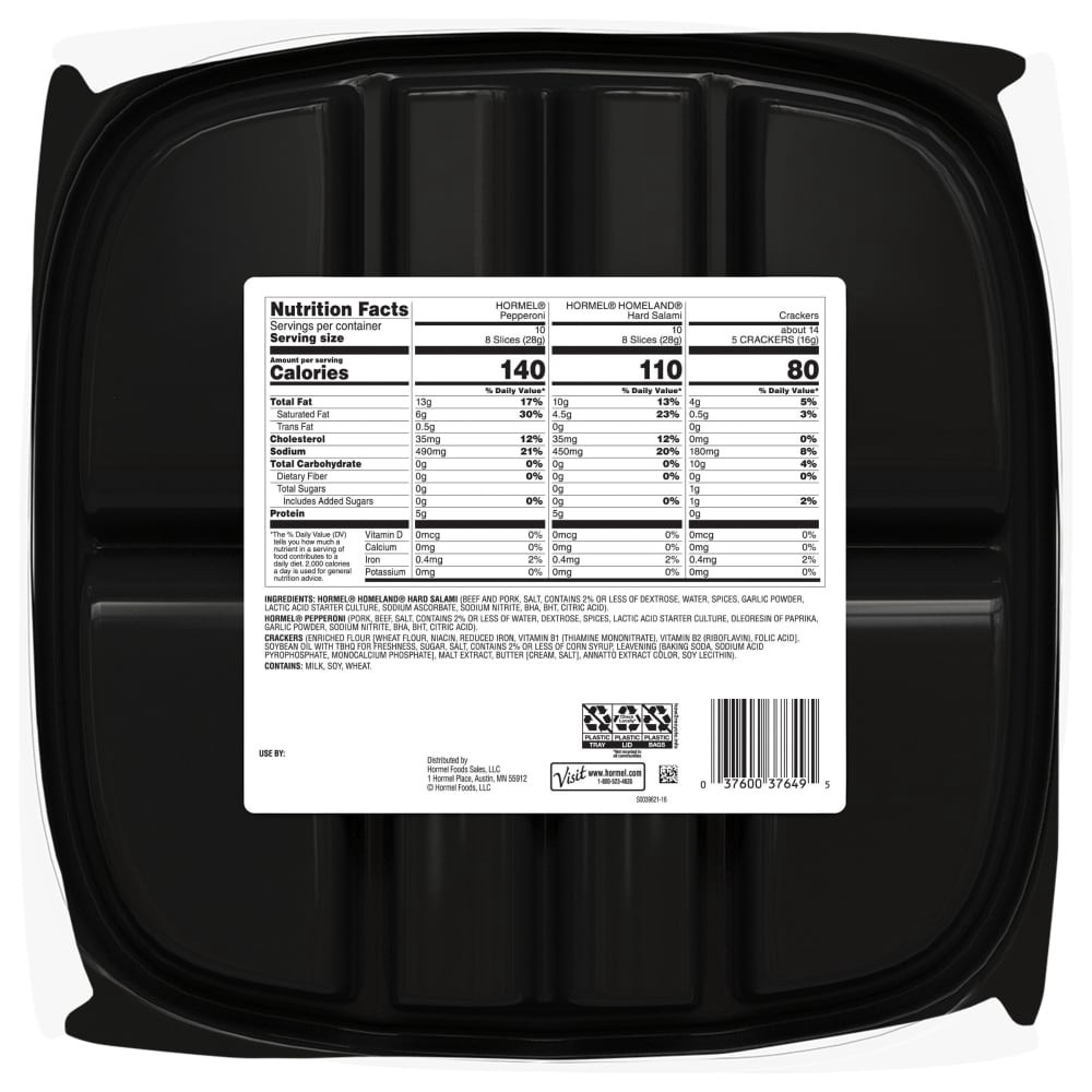 slide 2 of 5, HORMEL GATHERINGS Hard Salami and Pepperoni Party Tray, 28 oz