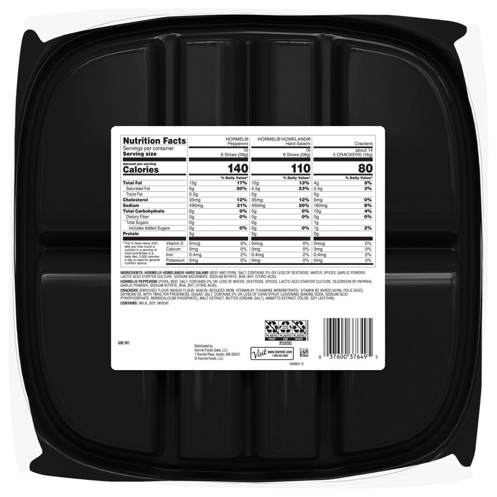 slide 2 of 5, HORMEL GATHERINGS Hard Salami and Pepperoni Party Tray, 28 oz
