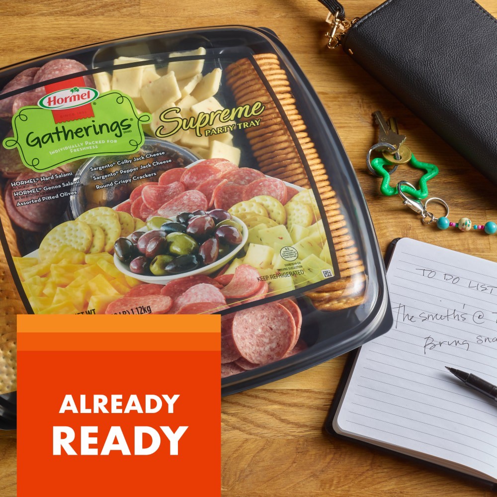 slide 4 of 5, HORMEL GATHERINGS Supreme Party Tray, 39.7 oz