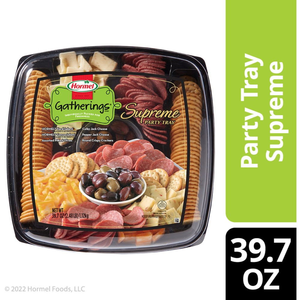 slide 2 of 4, HORMEL GATHERINGS Supreme Party Tray, 39.7 oz