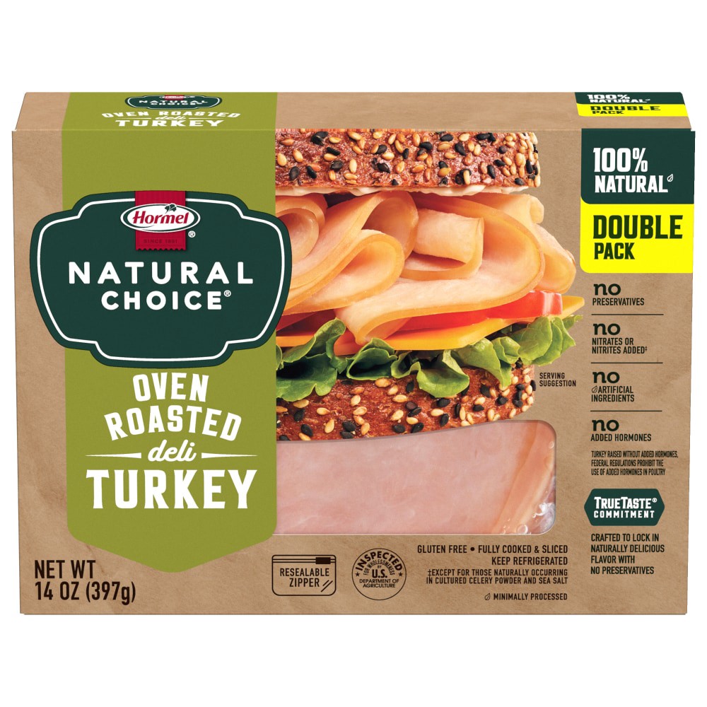 slide 3 of 4, Hormel Natural Choice Oven Roasted Deli Turkey Double Pack 2 - 7 oz Packs, 2 ct