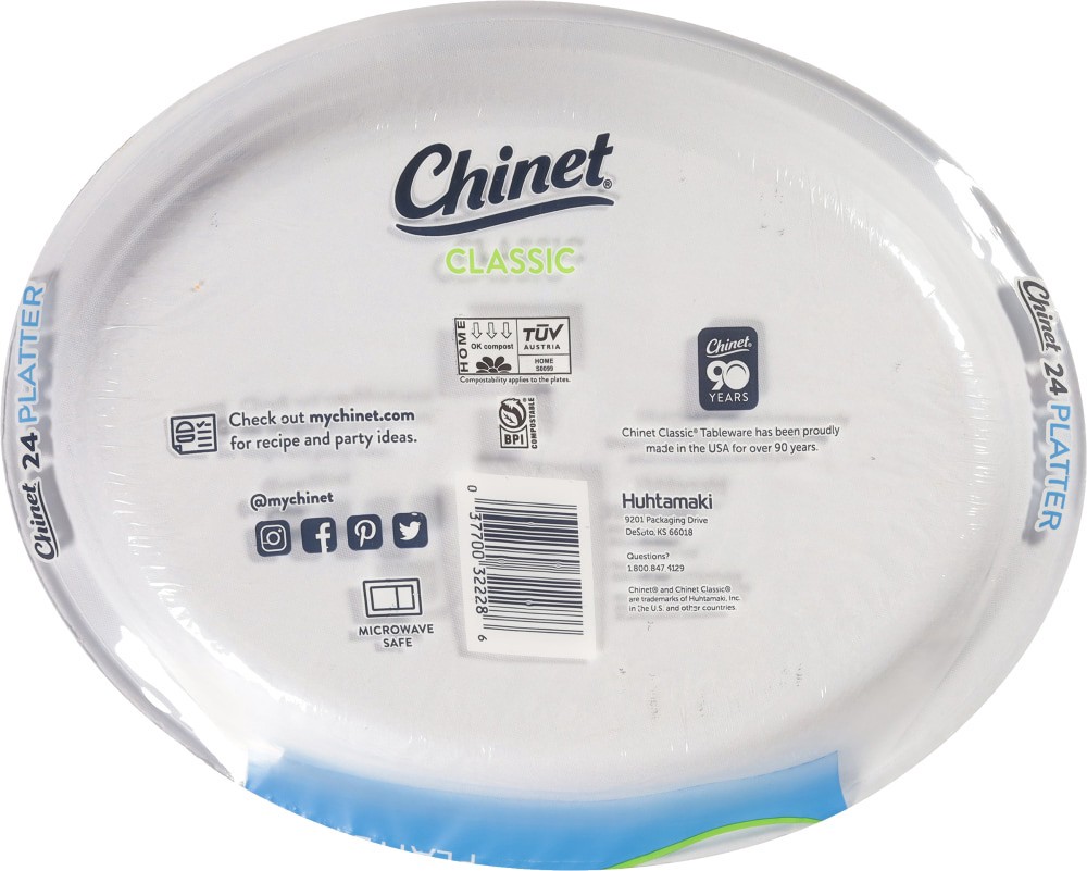 slide 2 of 2, Chinet Classic White Platters, 24 ct