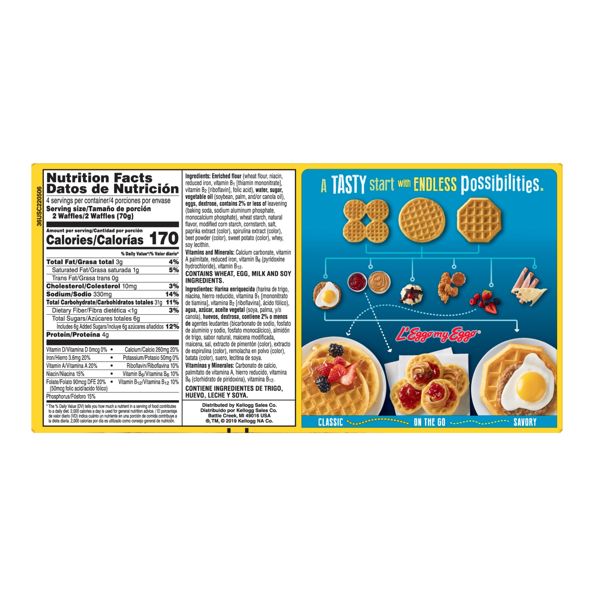 slide 3 of 7, Kellogg's Eggo Seasons Limited Edition Confetti Waffles, 8 ct; 9.8 oz