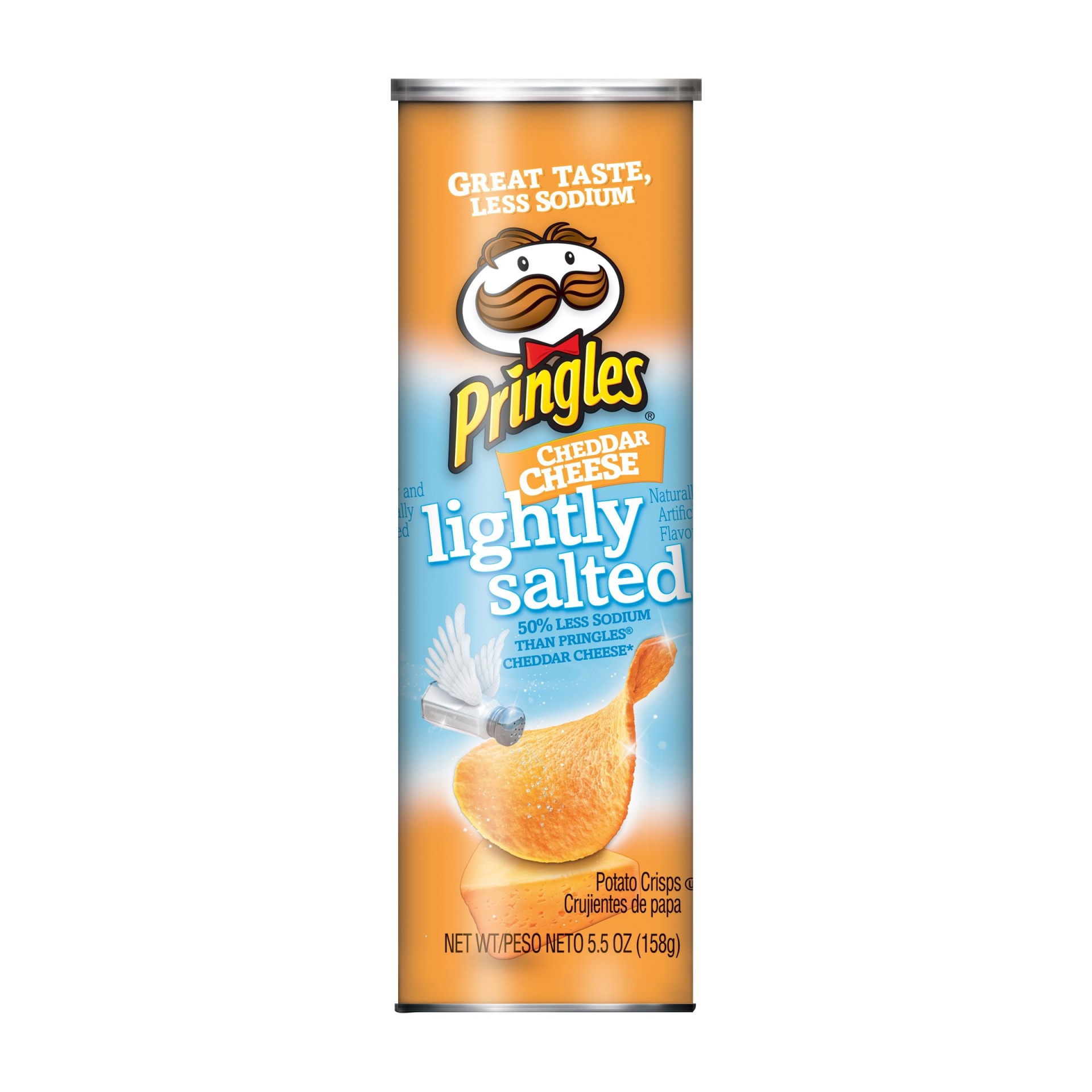 slide 2 of 5, Pringles Cheddar Cheese Lightly Salted Potato Crisps, 5.5 oz