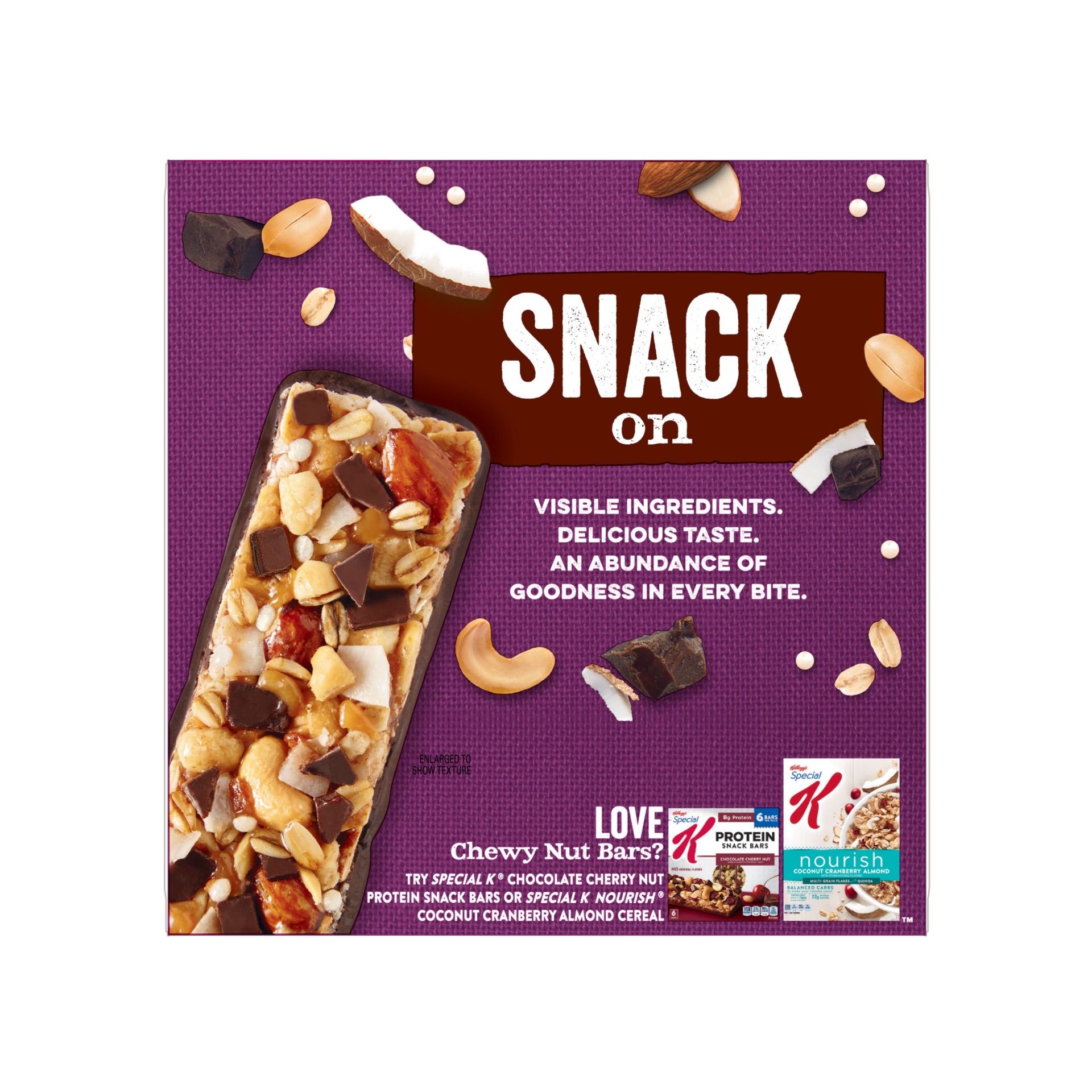 slide 2 of 7, Special K Nourish Chocolate Coconut Cashew Chewy Nut Bars, 6 ct