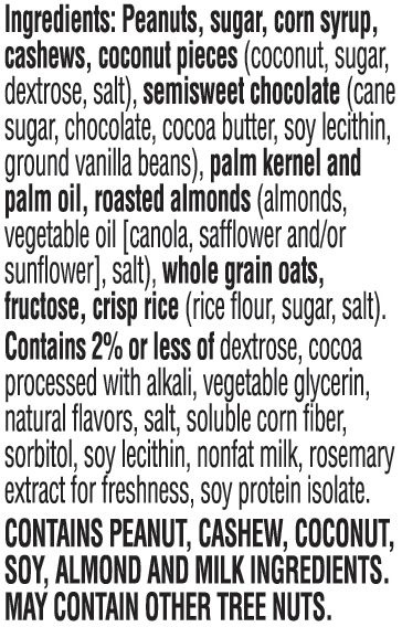 slide 6 of 7, Special K Nourish Chocolate Coconut Cashew Chewy Nut Bars, 6 ct