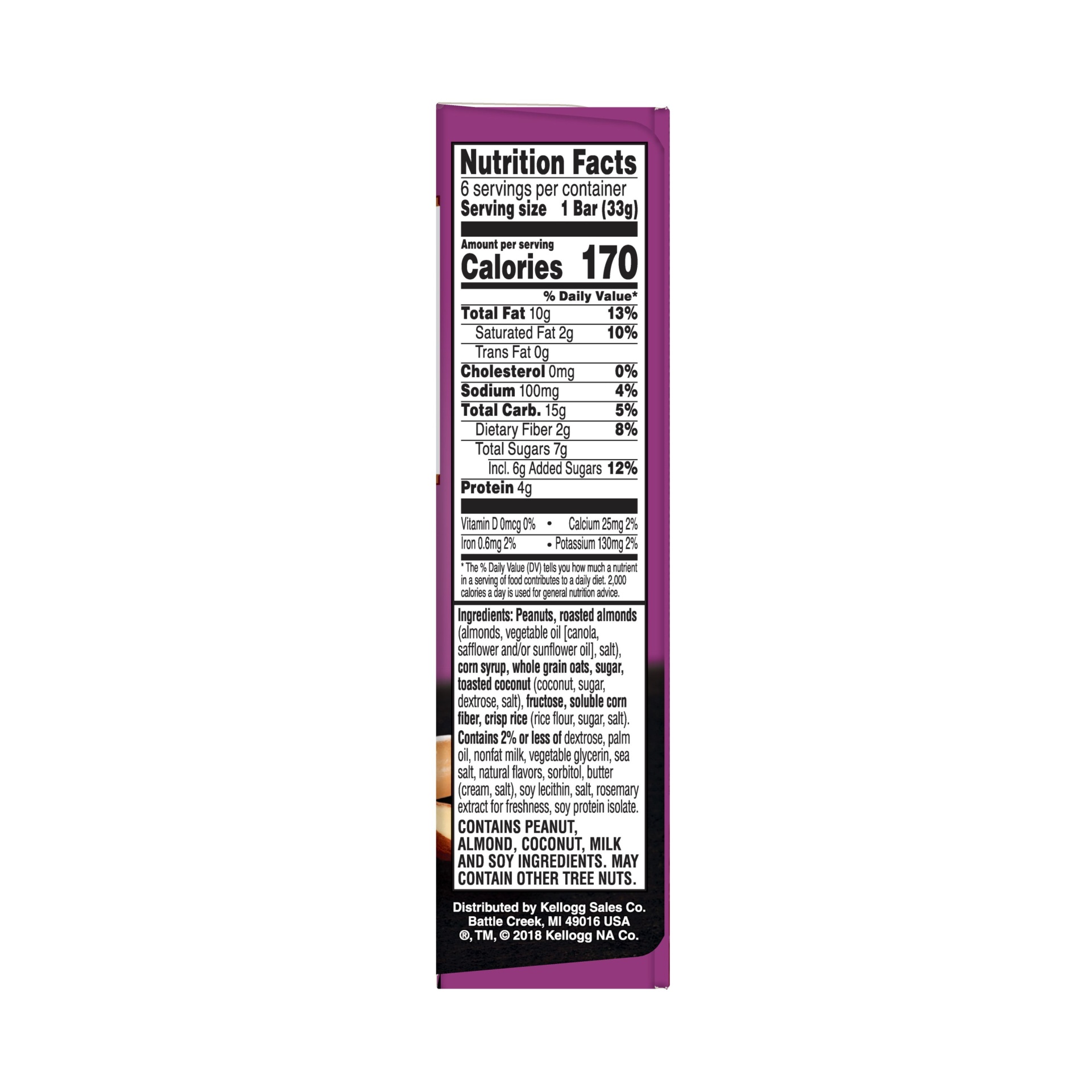 slide 7 of 7, Special K Caramel Almond Nourish Bar, 6 ct