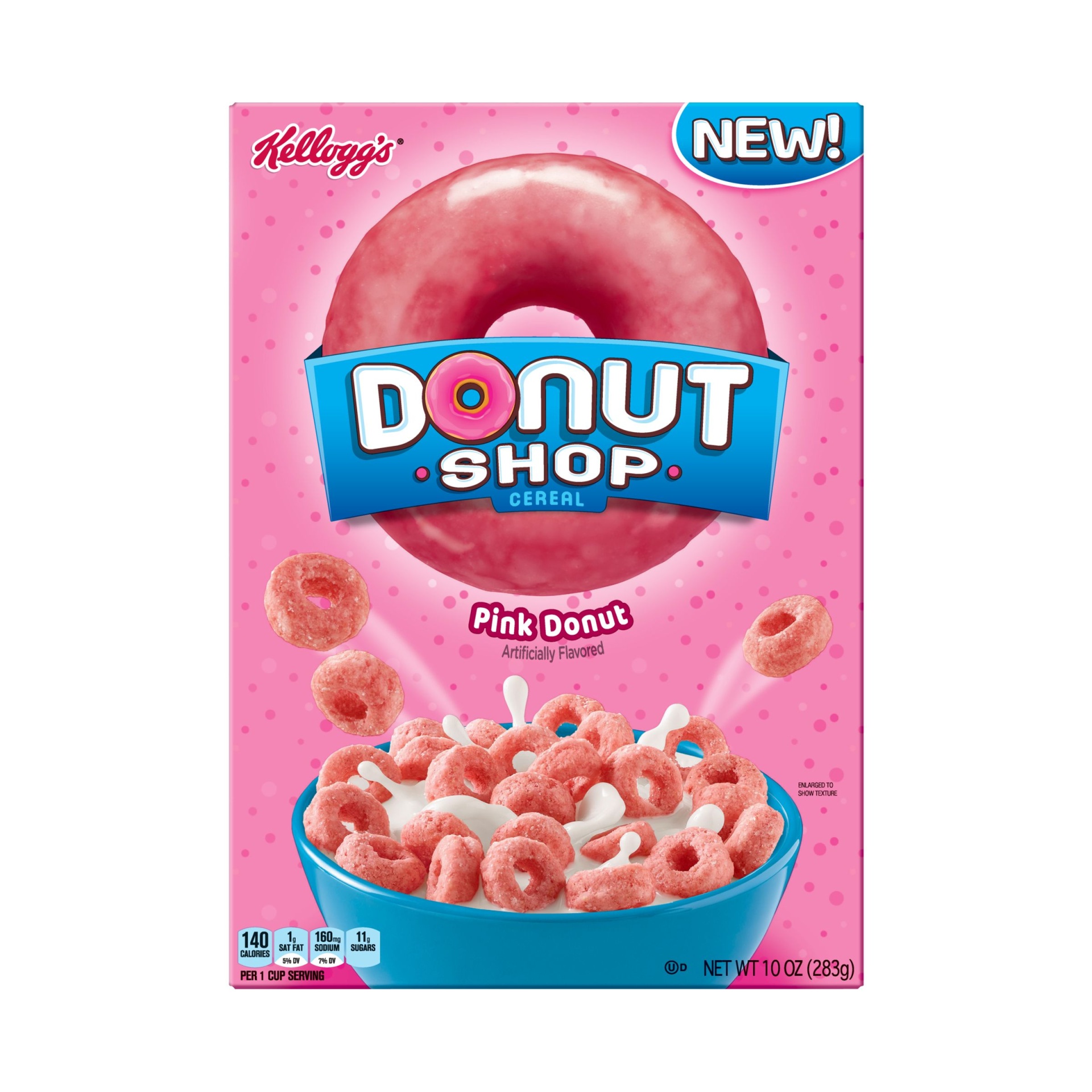 slide 2 of 7, Kellogg's Donut Shop Pink Donut Cereal, 10 oz