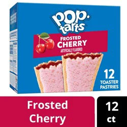 Pop-Tarts Toaster Pastries, Breakfast Foods, Kids Snacks, Frosted Cherry, 20.3oz Box, 12 Pop-Tarts