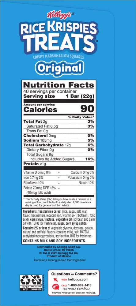 slide 3 of 4, Kellogg's Original Halloween Rice Krispies Treats Squares, 40 ct / 0.78 oz