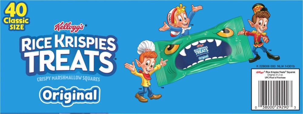 slide 2 of 4, Kellogg's Original Halloween Rice Krispies Treats Squares, 40 ct / 0.78 oz