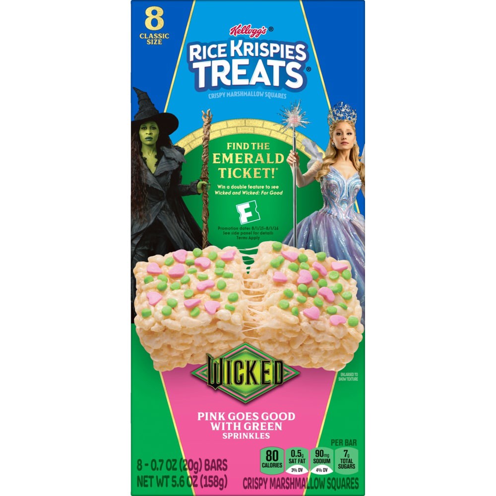 slide 6 of 6, Rice Krispies Treats Sonic and Shadow Sprinkles Crispy Marshmallow Squares, 8 ct