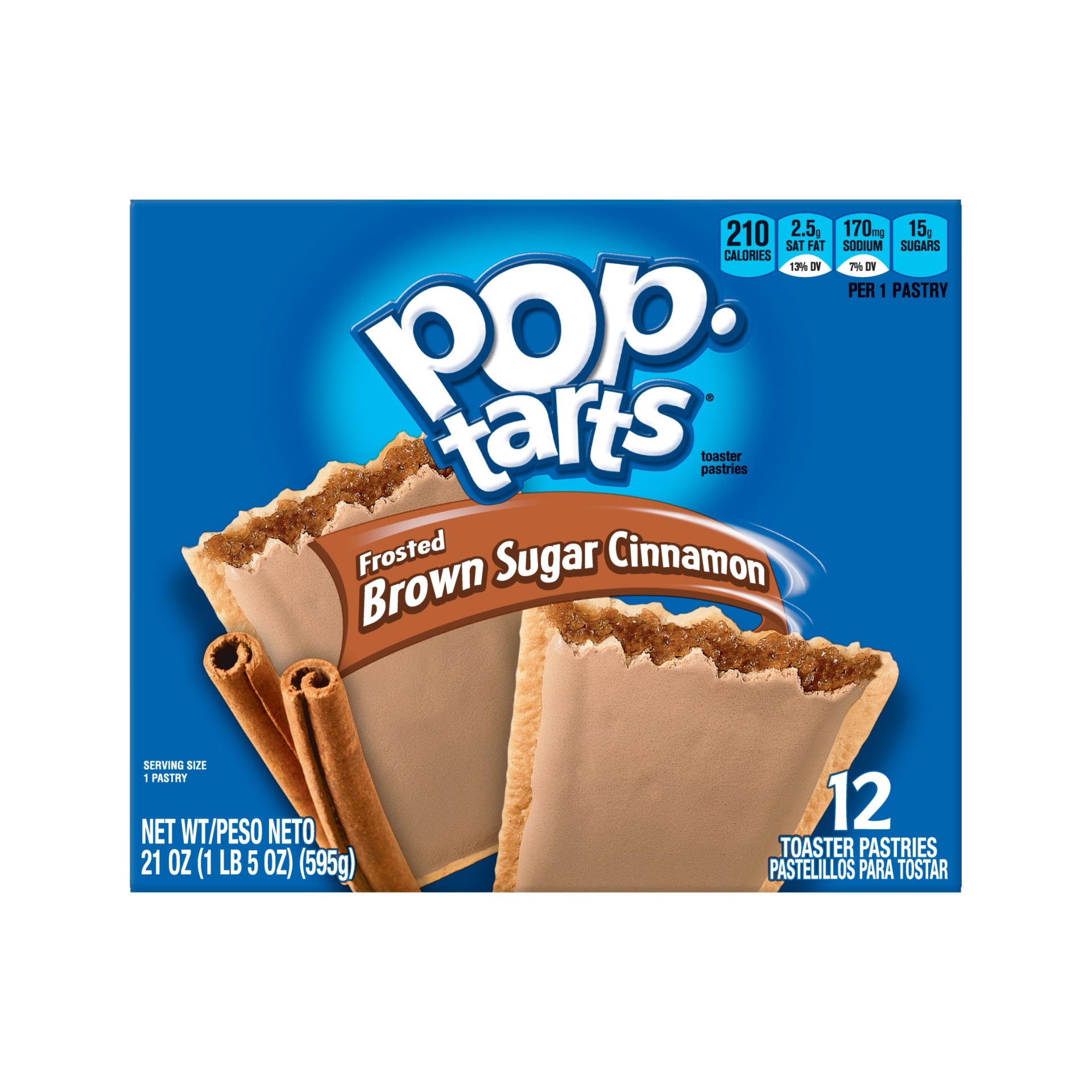 slide 6 of 7, Pop-Tarts Toaster Pastries, Breakfast Foods, Baked in the USA, Frosted Brown Sugar - 12 ct; 21 oz, 12 ct; 21 oz