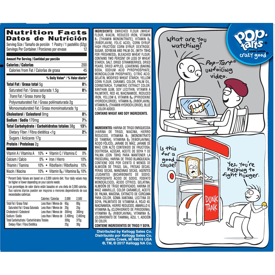 slide 2 of 5, Kellogg's Pop-Tarts Toaster Pastries, Breakfast Foods, Baked in the USA, Frosted Strawberry, 12 ct