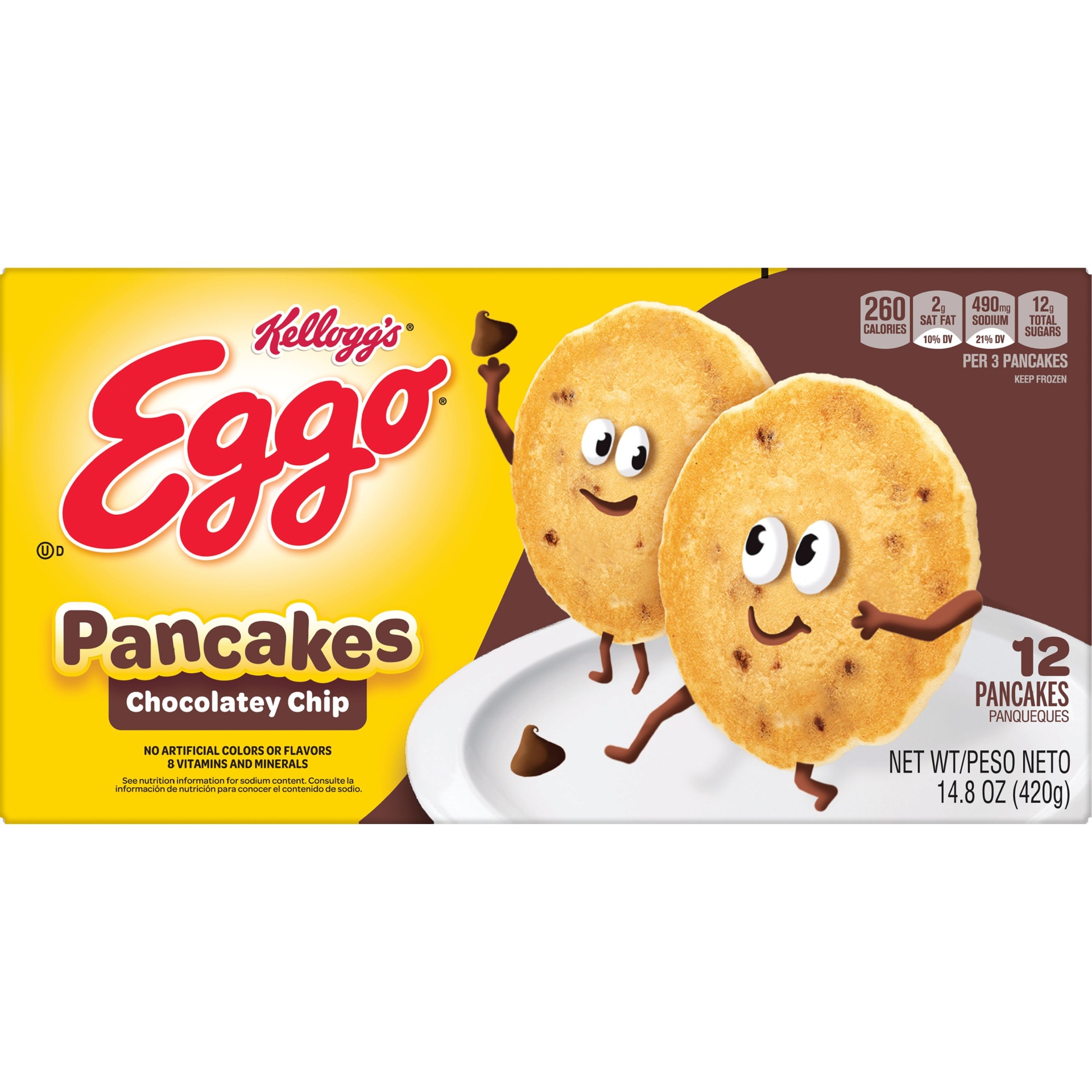 slide 2 of 7, Eggo Frozen Chocolate Chip Pancakes - 14.8oz/12ct, 14.8 oz
