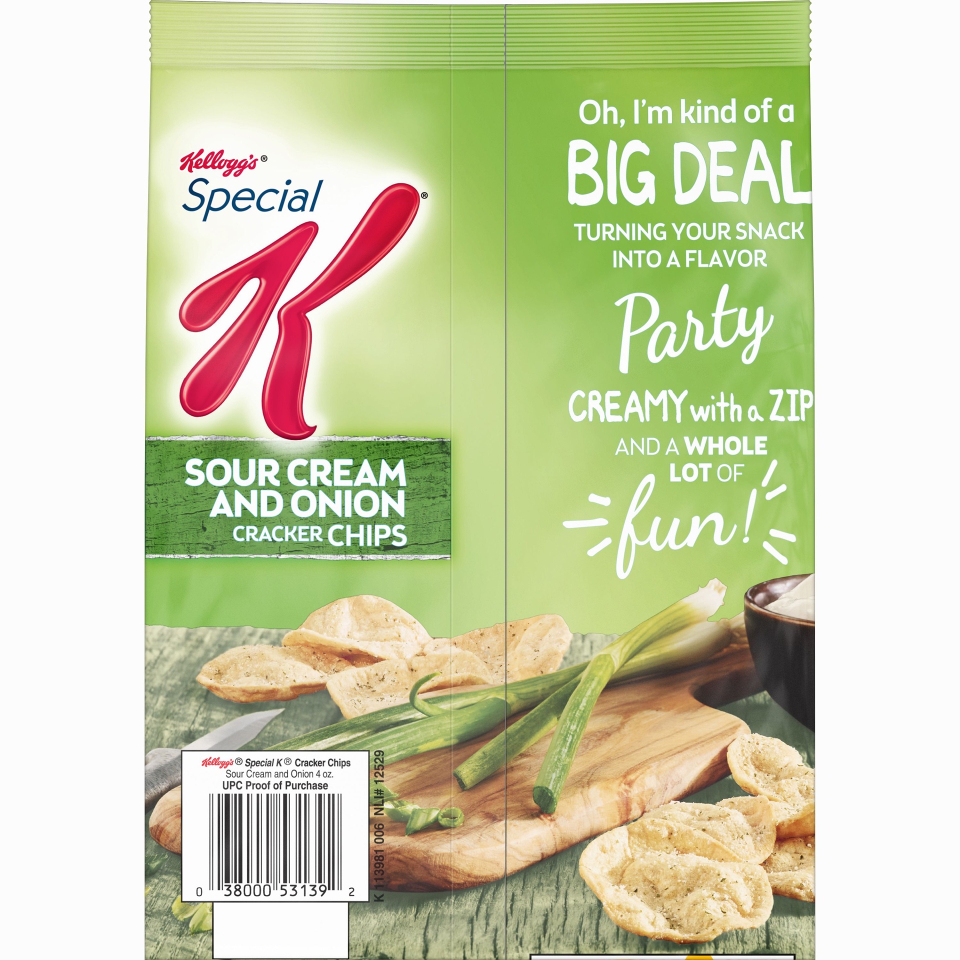 slide 3 of 7, Kellogg's Special K Sour Cream & Onion Cracker Chips, 4 oz