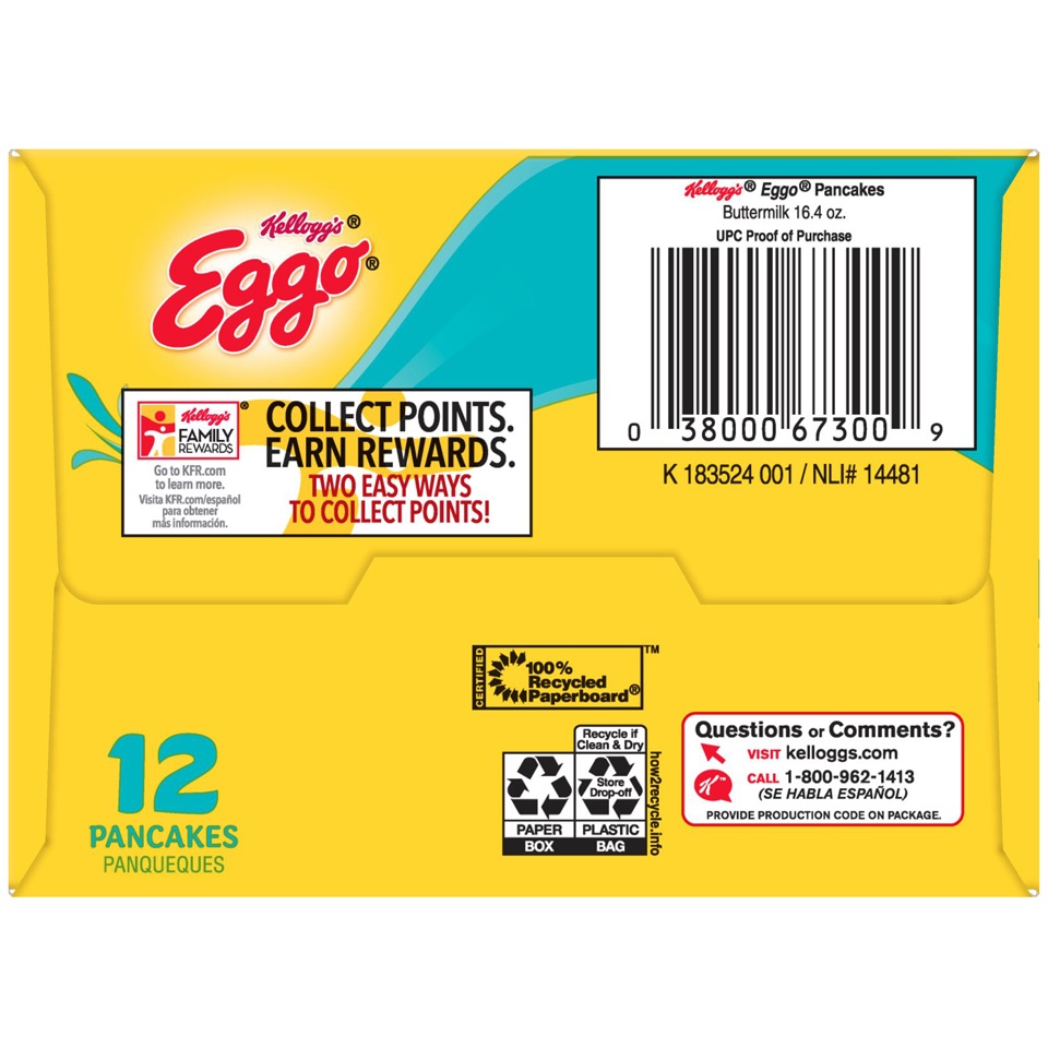 slide 2 of 4, Eggo Buttermilk Frozen Pancakes, 16.4 oz