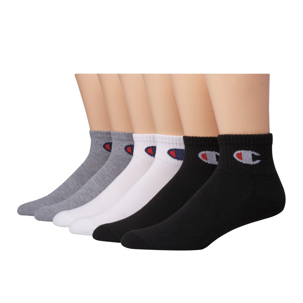 Champion Socks, Ankle, Men's, Shoe Size 6-12 - 6 pairs
