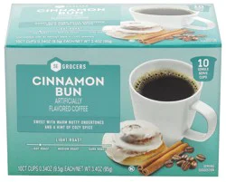 SE Grocers Single Serve Cinnamon Bun Coffee 10 Count