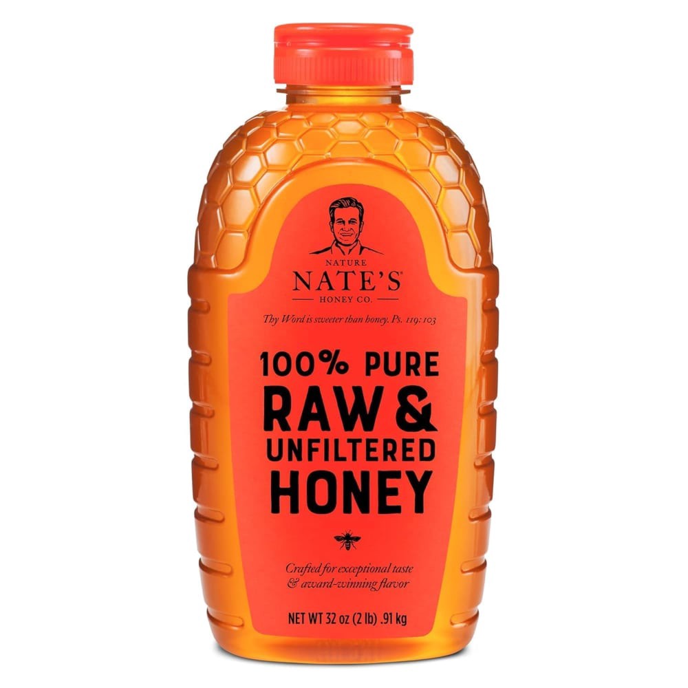 slide 6 of 6, Nature Nate's Nature Nate’s 100% Pure, Raw & Unfiltered Honey, 32oz, 32 oz