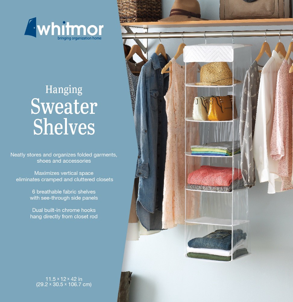 slide 2 of 2, Whitmor Hanging Sweater Shelves, 1 ct