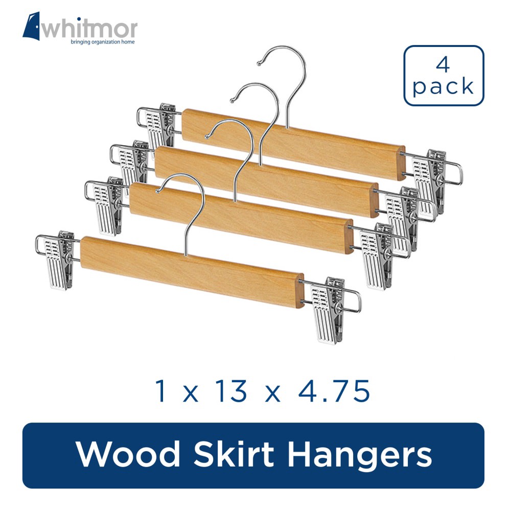 slide 2 of 3, Whitmor Skirt Hangers S/4, 1 ct