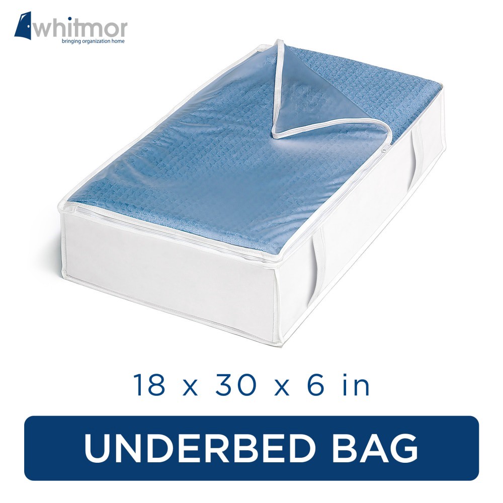 slide 3 of 3, Supermarket Associates White Under Bed Bag, 1 ct