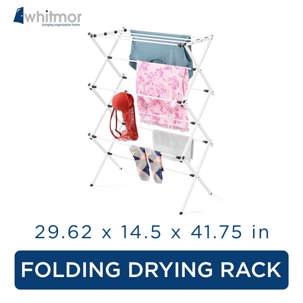 slide 2 of 2, Whitmor Folding Drying Rack - White, 1 ct
