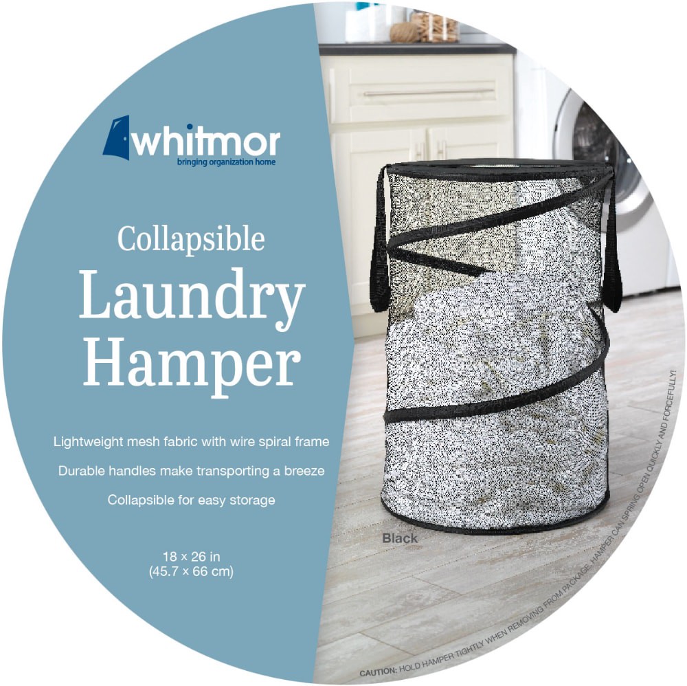 slide 2 of 2, Whitmor Collapsible Laundry Hamper - Assorted, 1 ct