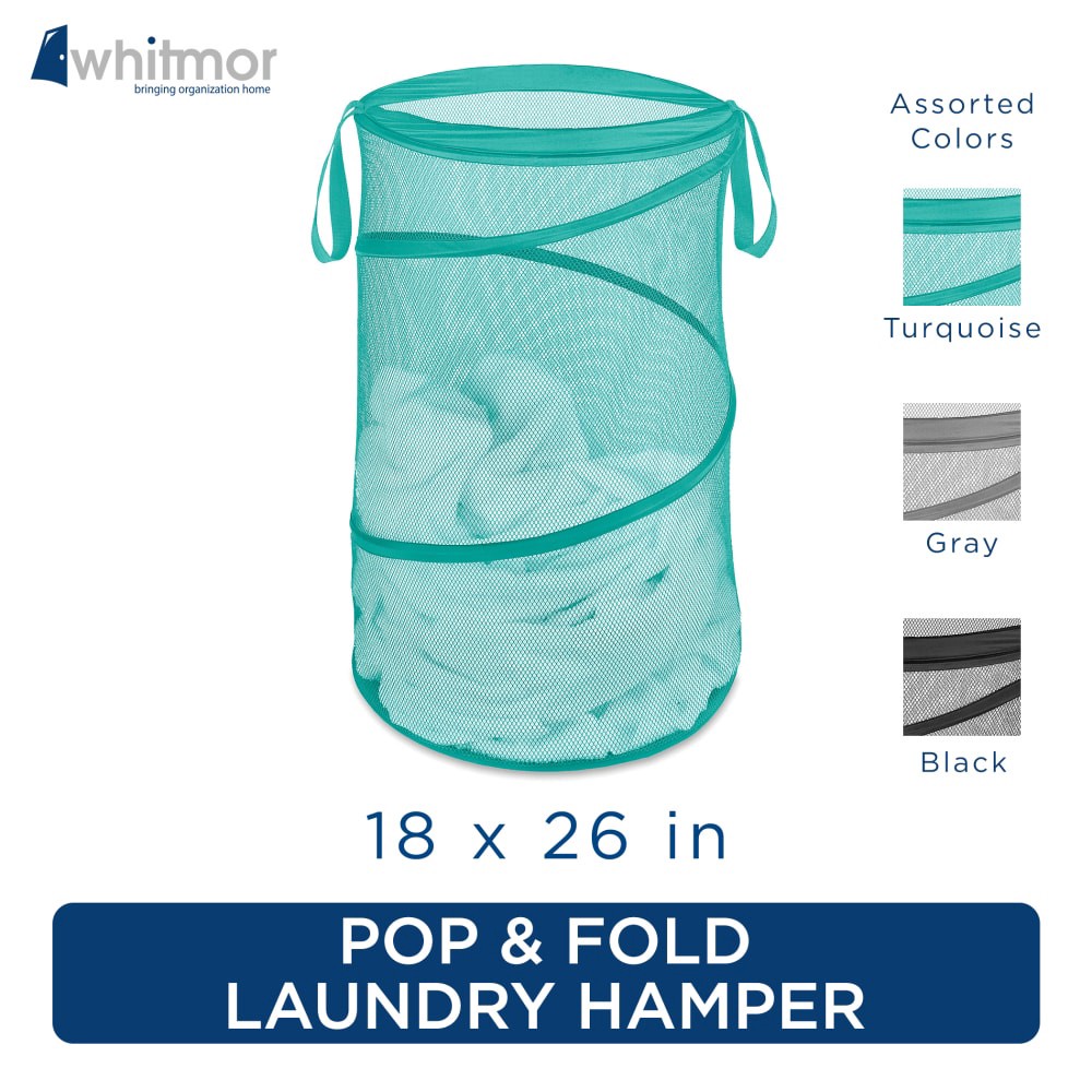 slide 2 of 2, Whitmor Collapsible Laundry Hamper - Assorted, 1 ct
