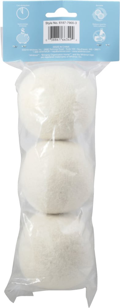 slide 2 of 3, Whitmor Wool Dryer Balls, 3 ct