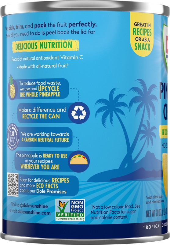 slide 3 of 5, Dole Pineapple Chunks, 20 oz