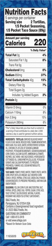 slide 3 of 5, Ortega Soft Taco Kit 1 ea, 1 ct