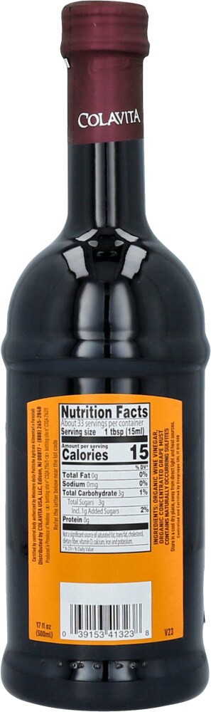 slide 5 of 5, Colavita Organic Balsamic Vinegar of Modena IGP, 17 fl oz