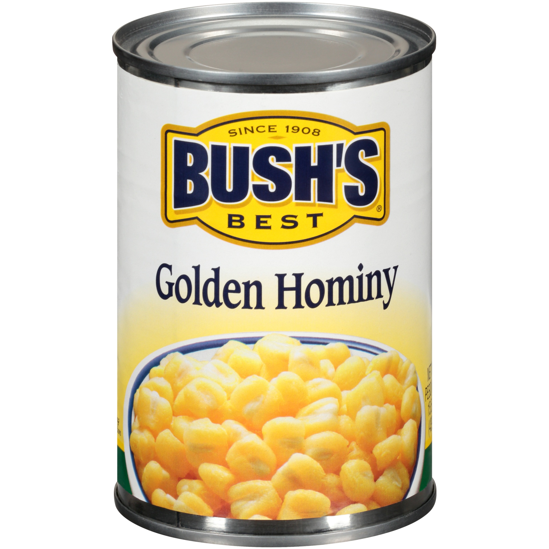 slide 2 of 5, Bush's Best Golden Hominy, 15.5 oz