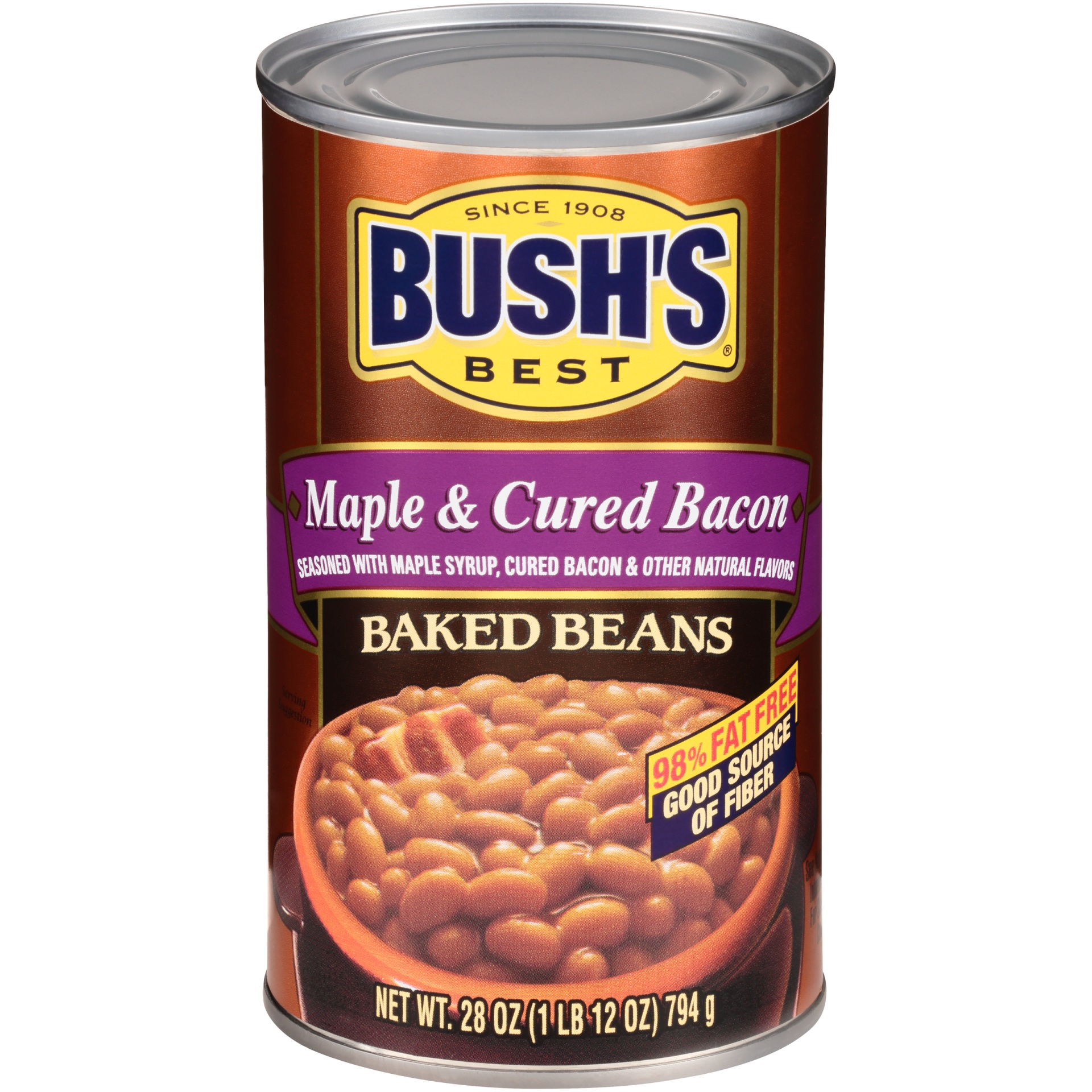 slide 6 of 6, Bush's Best Bush's Maple & Cured Bacon Baked Beans 28 oz, 28 oz