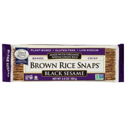 Edward & Sons Black Sesame Brown Rice Snaps 3.5 oz