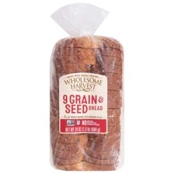 Wholesome Harvest 9 Grain & Seed Bread, 24 oz, Bread, Bag