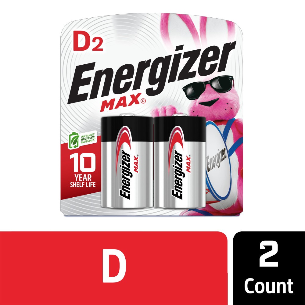 slide 2 of 2, Energizer MAX D 2-Pack, 2 ct