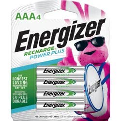 Energizer Rechargeable AAA Batteries (4 Pack) 800 mAh Triple A Batteries